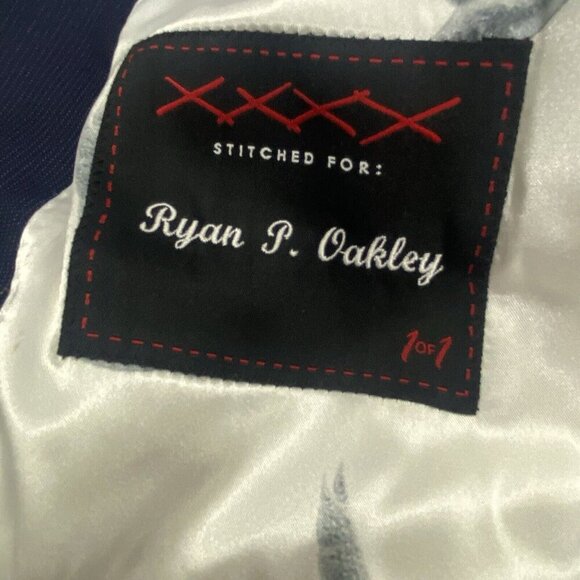 VITALE BARBERIS Men Blazer Size XL Wool Super 110 CANONICO STITCHED Blue Classic - Picture 13 of 16